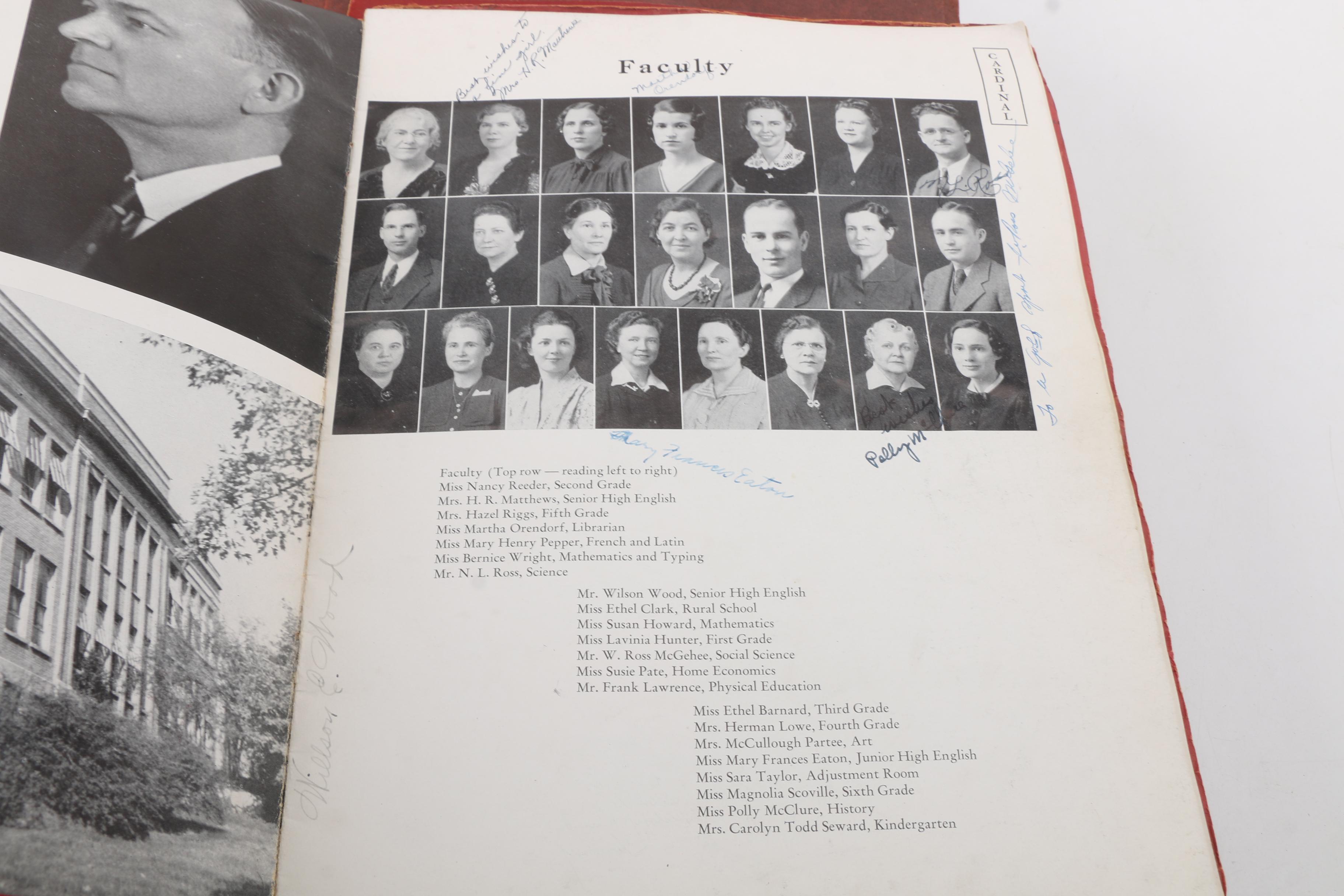 Vintage School Yearbooks, Ephemera and Business Ledgers