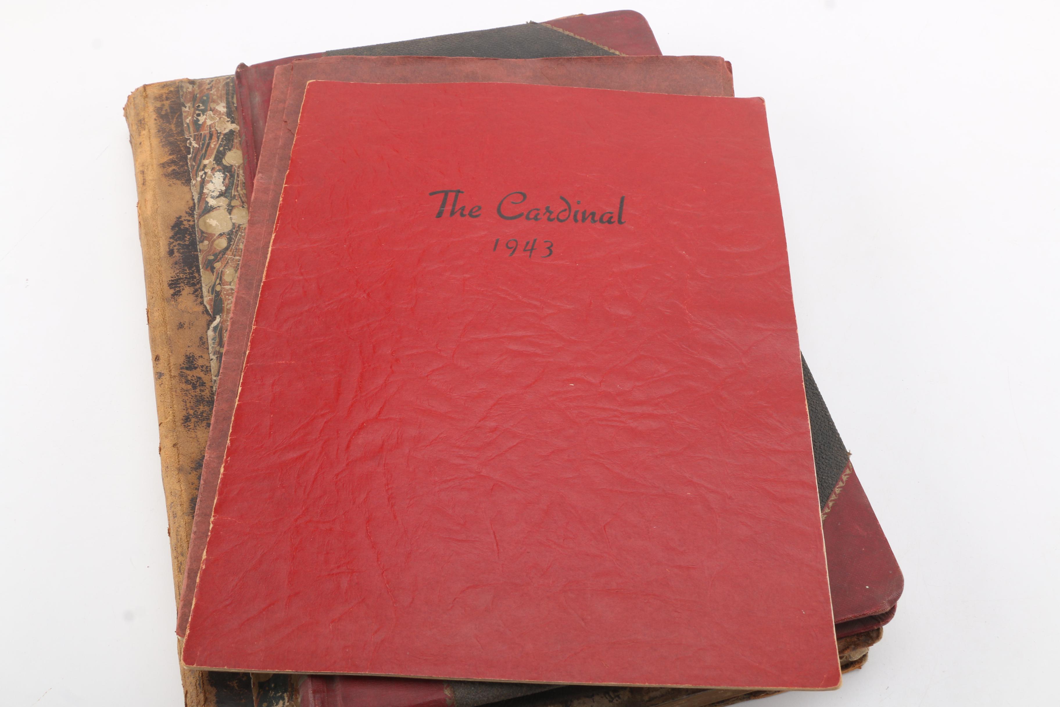 Vintage School Yearbooks, Ephemera and Business Ledgers