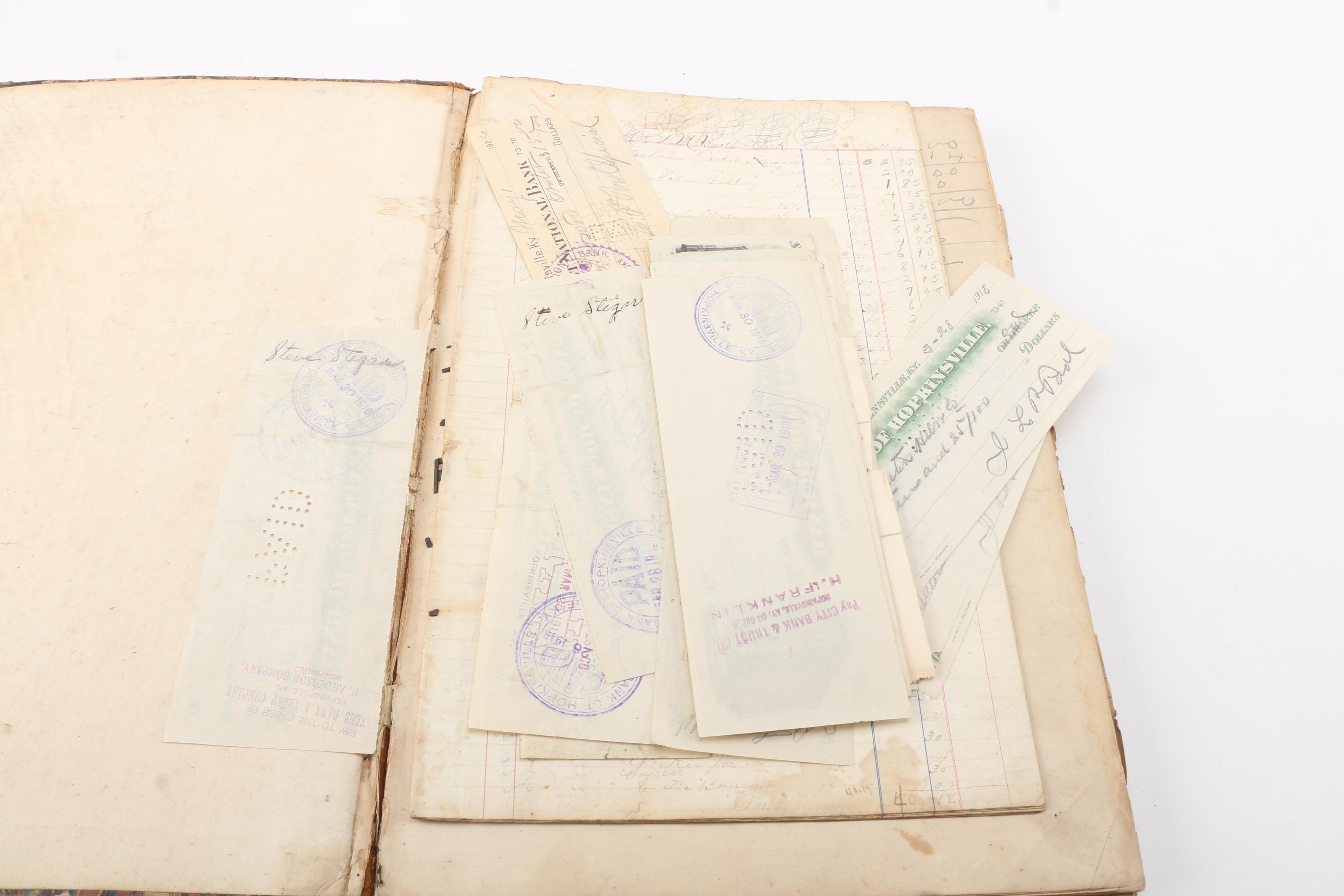 Vintage School Yearbooks, Ephemera and Business Ledgers