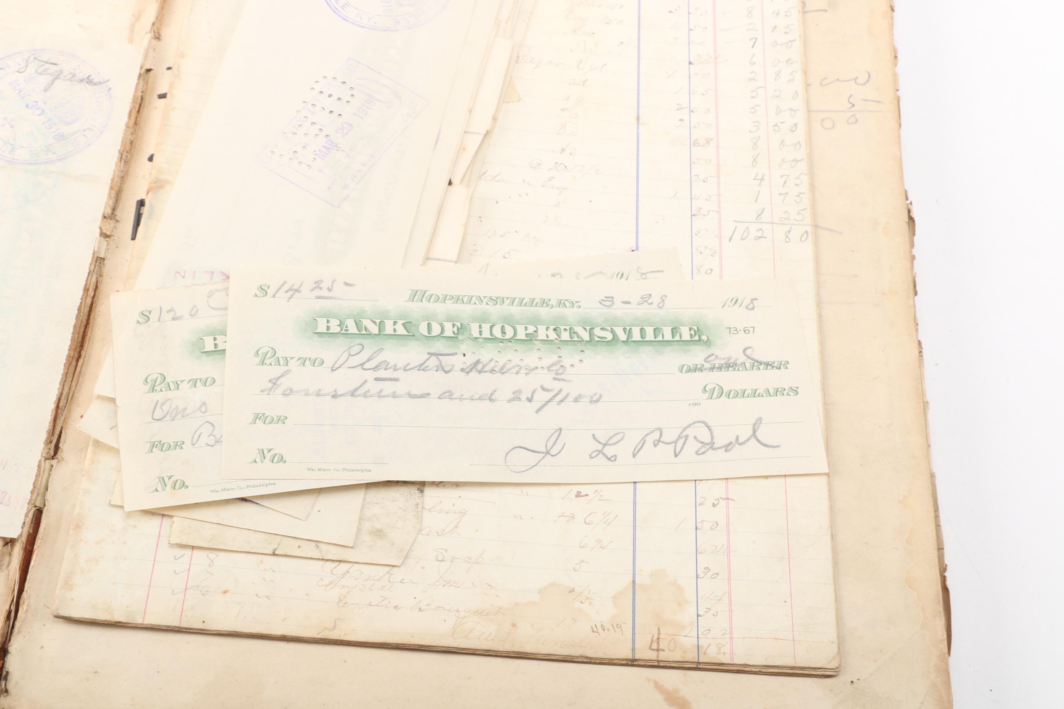 Vintage School Yearbooks, Ephemera and Business Ledgers