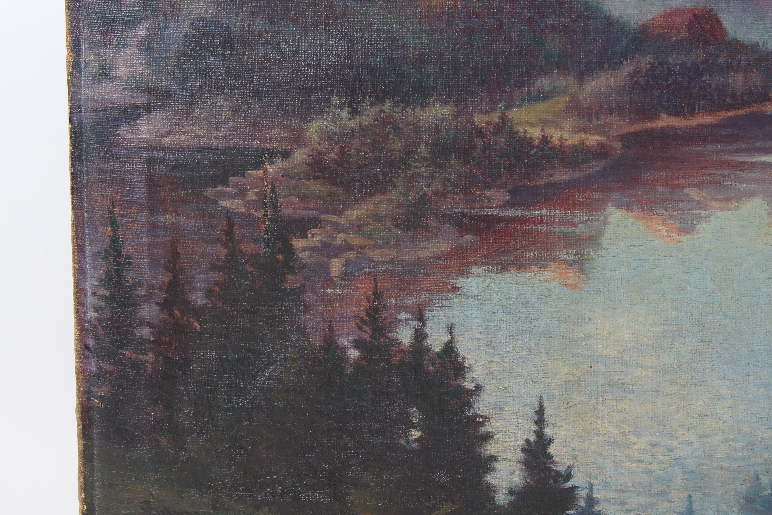 Original Vintage Gilman Low Oil on Canvas Landscape