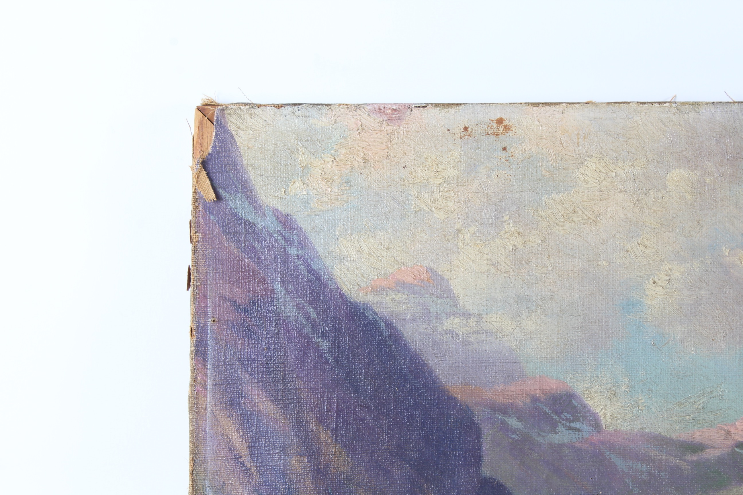 Original Vintage Gilman Low Oil on Canvas Landscape