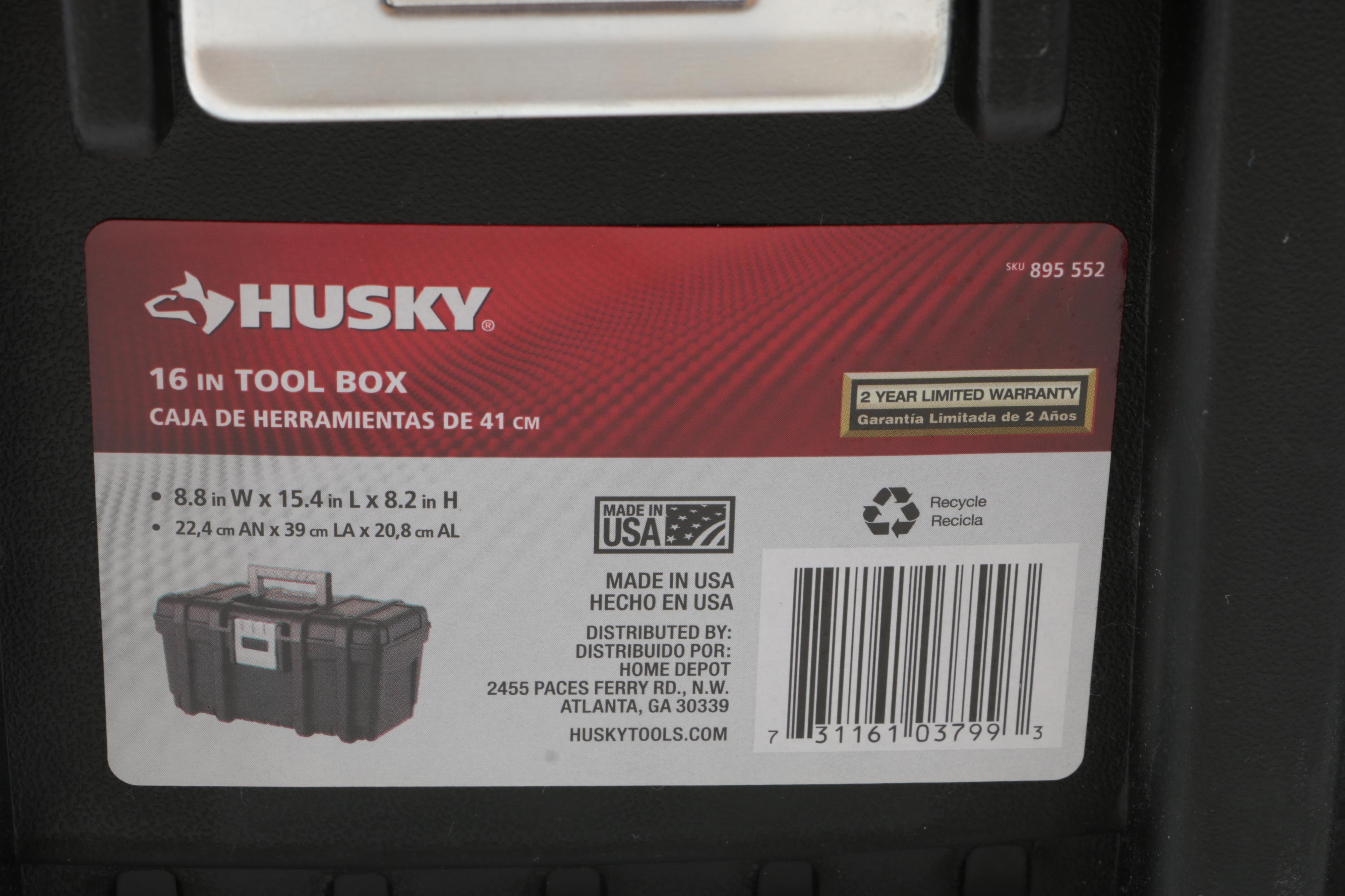 Husky Tool Box with Tools