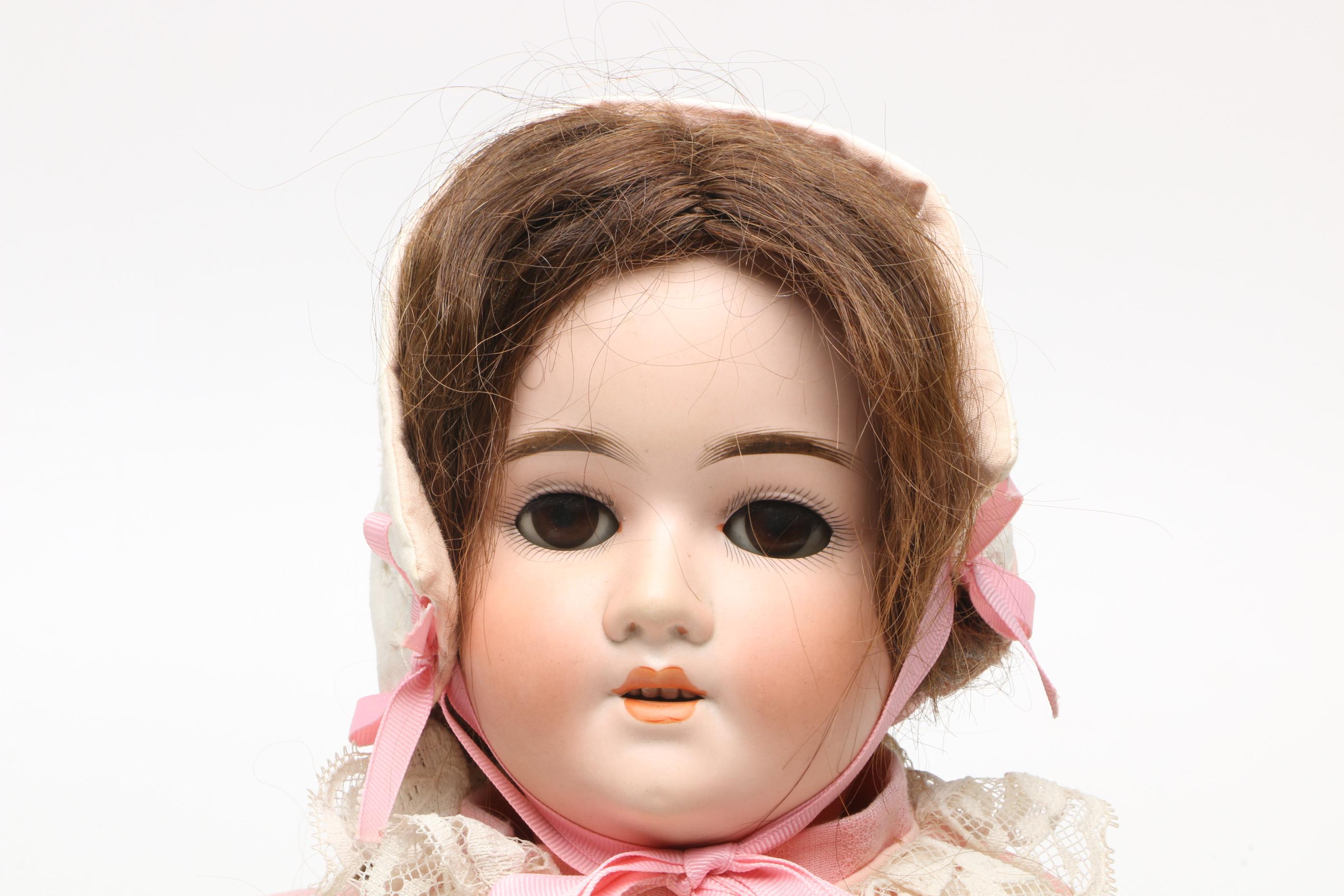 Antique Schoenau & Hoffmeister Bisque Socket Head and Composition Body Doll