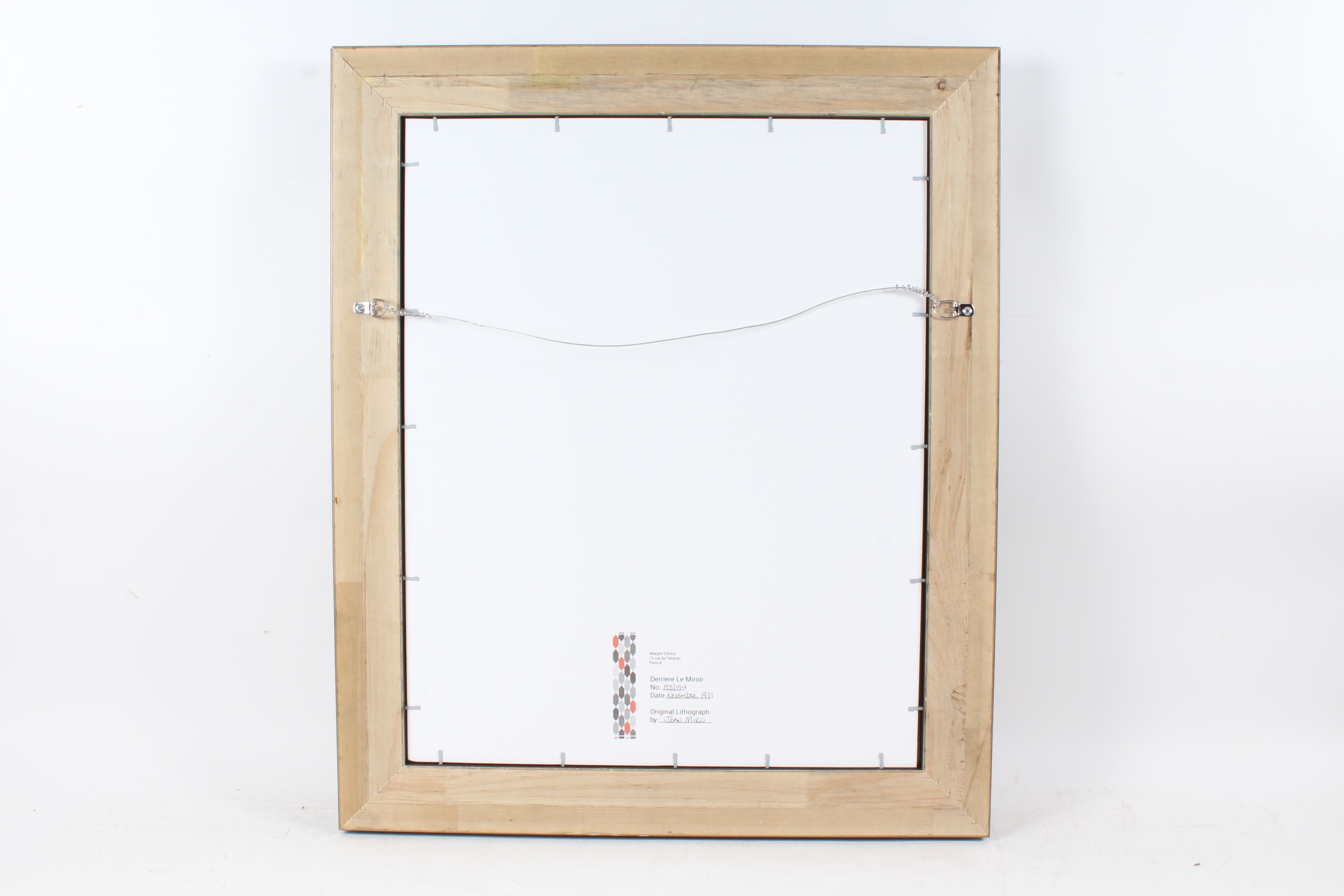 Joan Miro 1971 Color Lithograph for "Derriere le Miroir" Cover