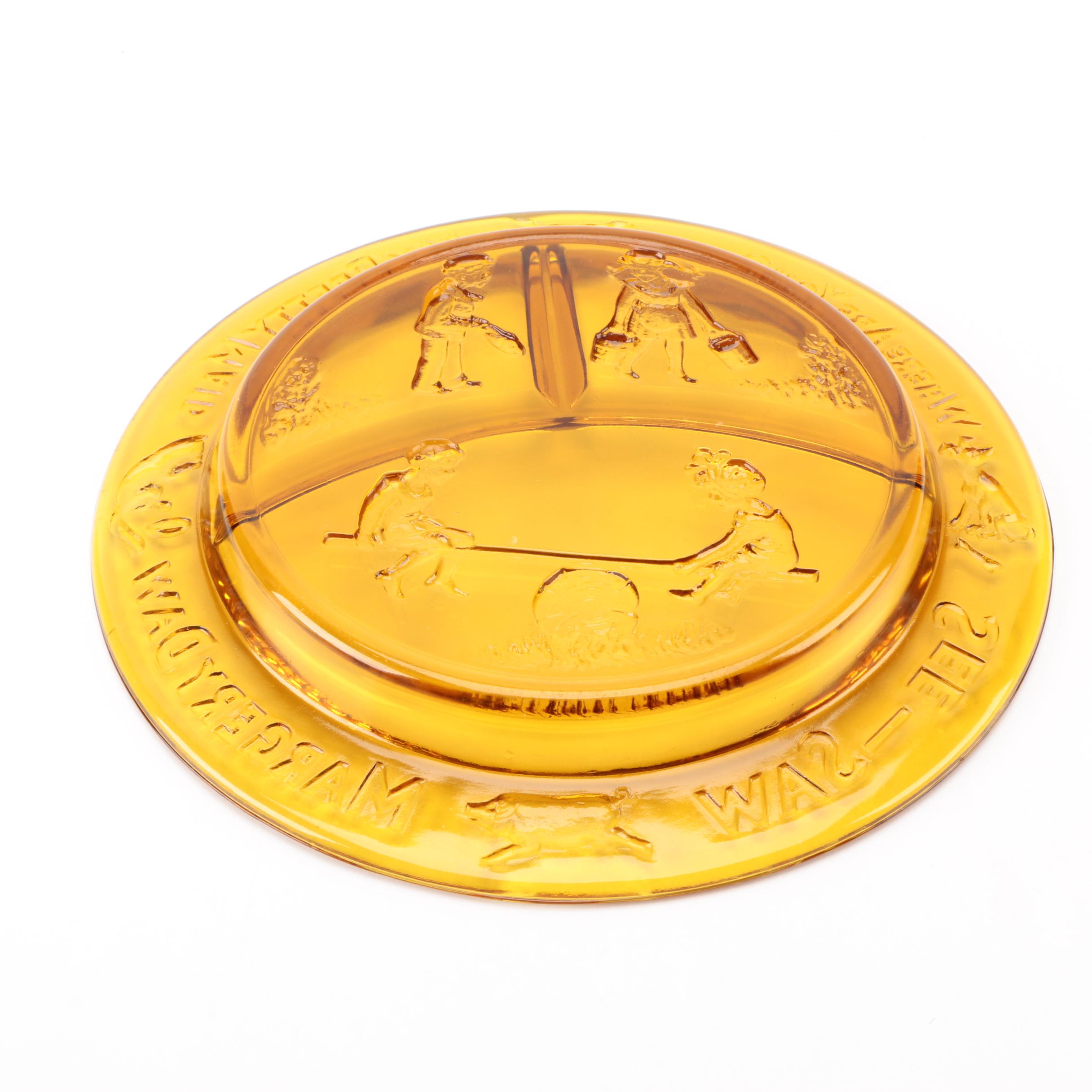 1970's Indiana Glass Nursery Rhyme Tableware