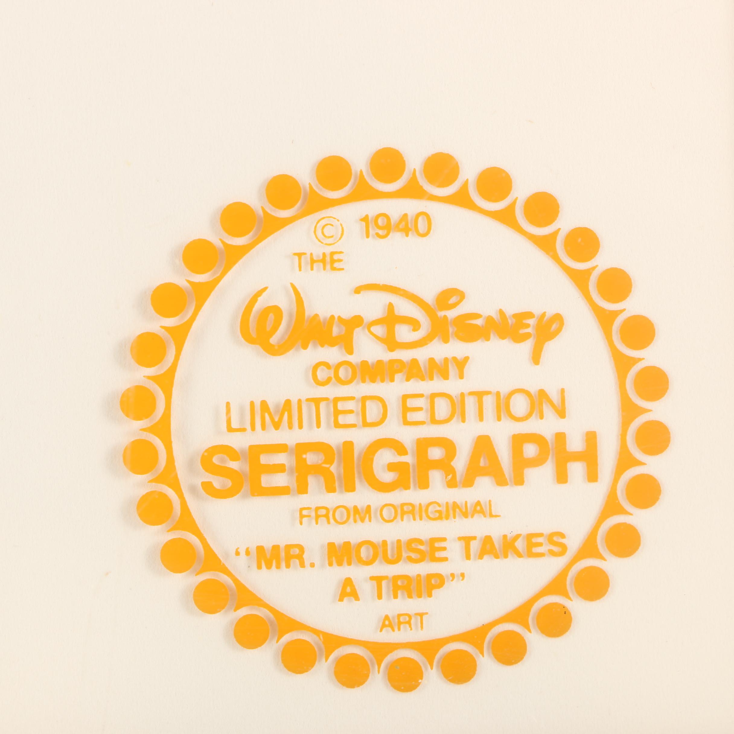 Walt Disney Company Limited Edition Animation Cel "Mr. Mouse Takes a Trip"