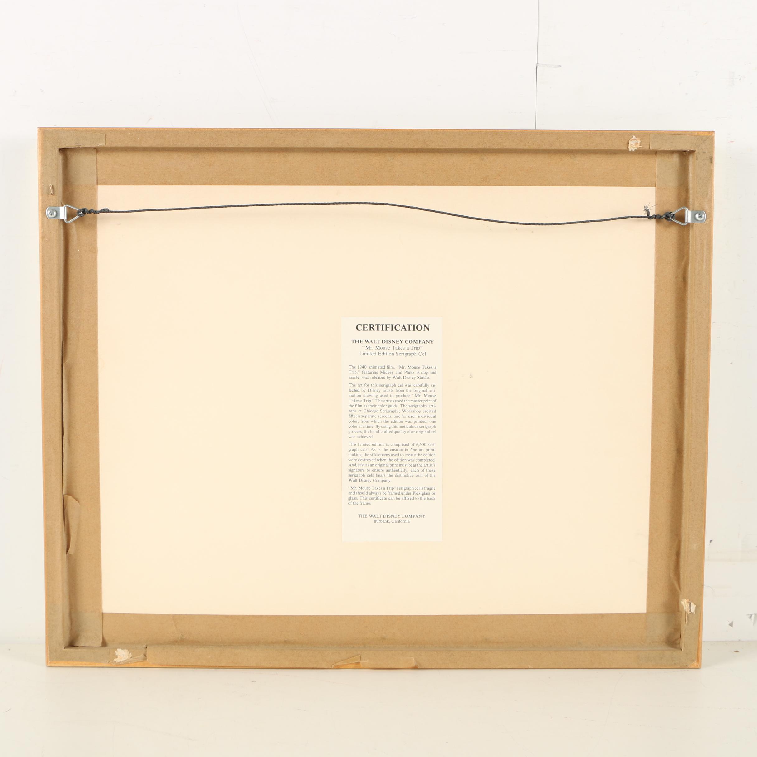 Walt Disney Company Limited Edition Animation Cel "Mr. Mouse Takes a Trip"