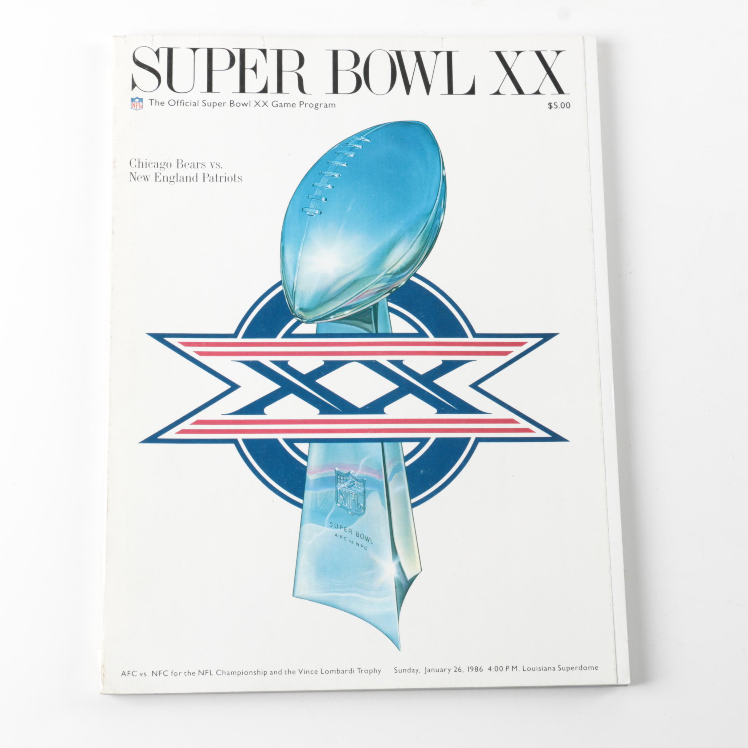 1980s Super Bowl Game Programs