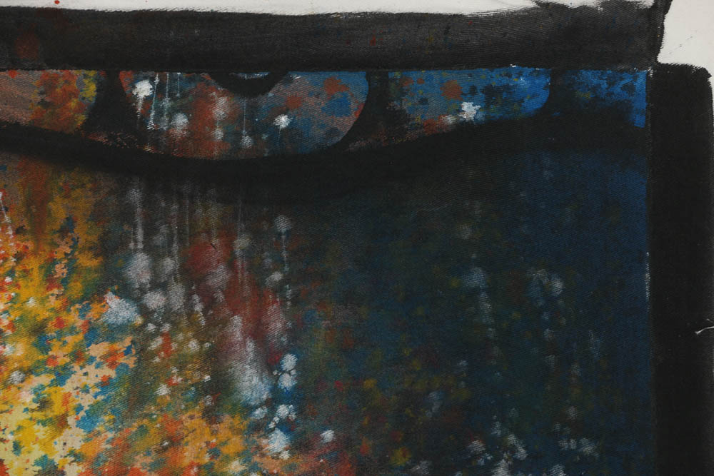 Contemporary Southeast Asian Acrylic Painting on Unstretched Canvas of Buddha