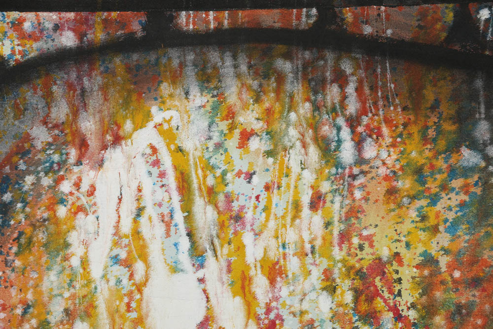 Contemporary Southeast Asian Acrylic Painting on Unstretched Canvas of Buddha