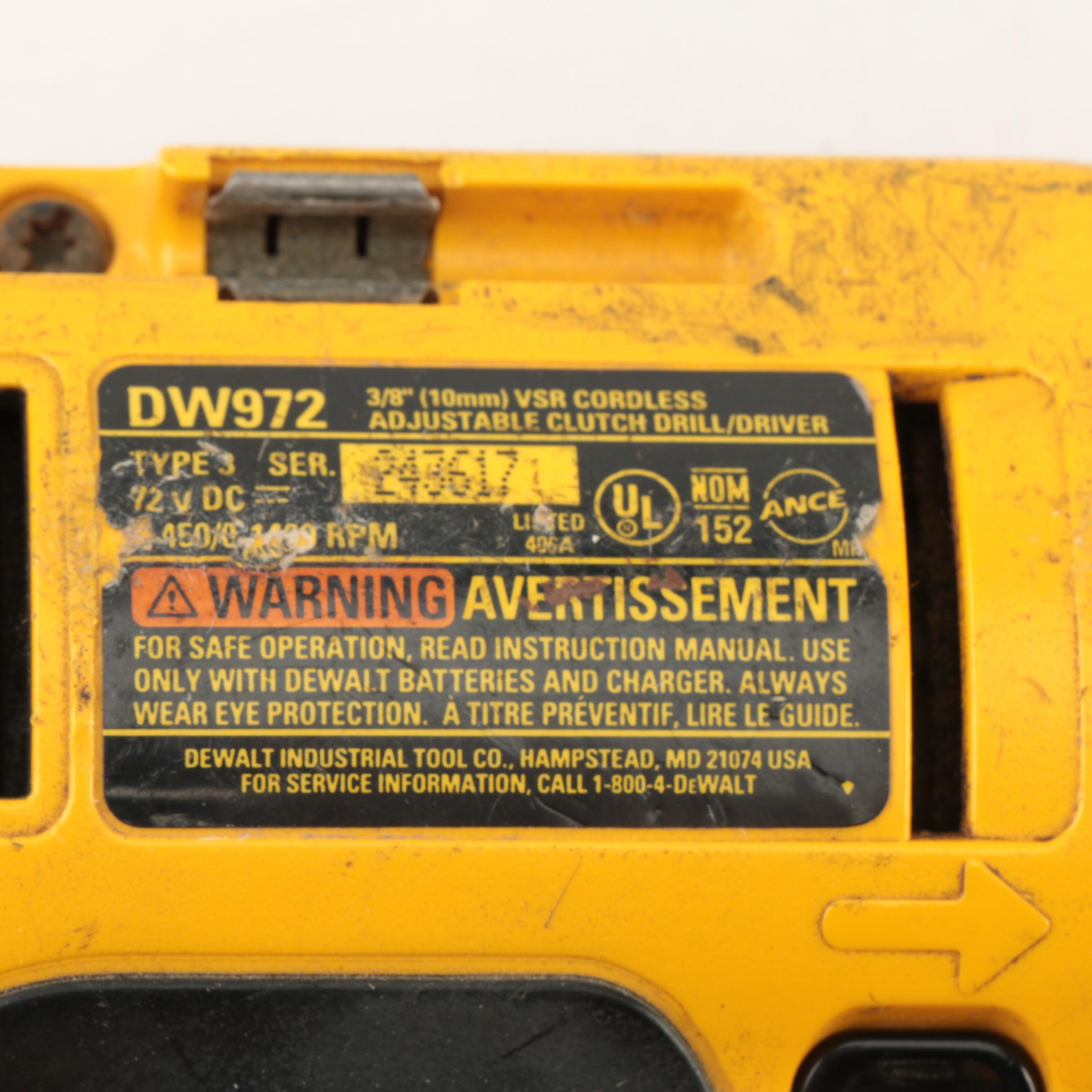 Dewalt DW972 12v  Drill