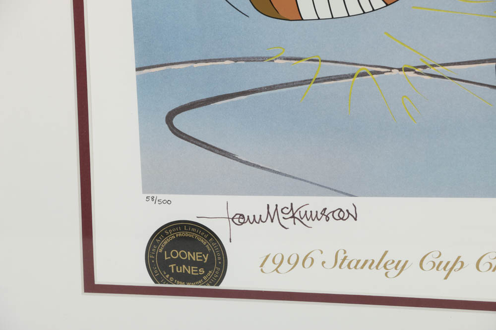 Limited Edition Offset Lithograph on Paper "He Shoots, He Scores"