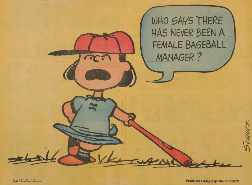 Charles Schulz Comic Print on Newspaper "Peanuts Hang-Up No. 7: Lucy"