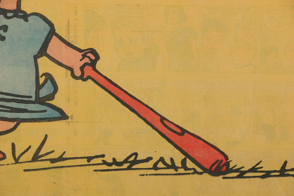 Charles Schulz Comic Print on Newspaper "Peanuts Hang-Up No. 7: Lucy"