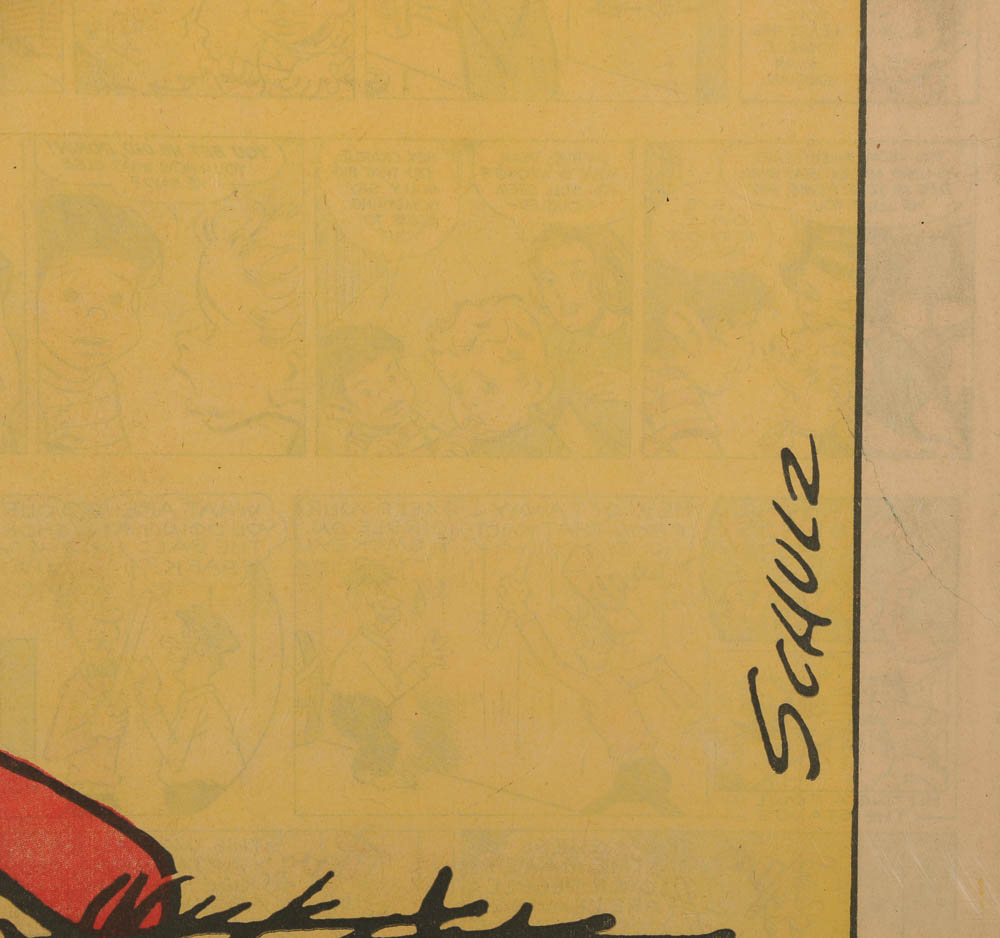 Charles Schulz Comic Print on Newspaper "Peanuts Hang-Up No. 7: Lucy"