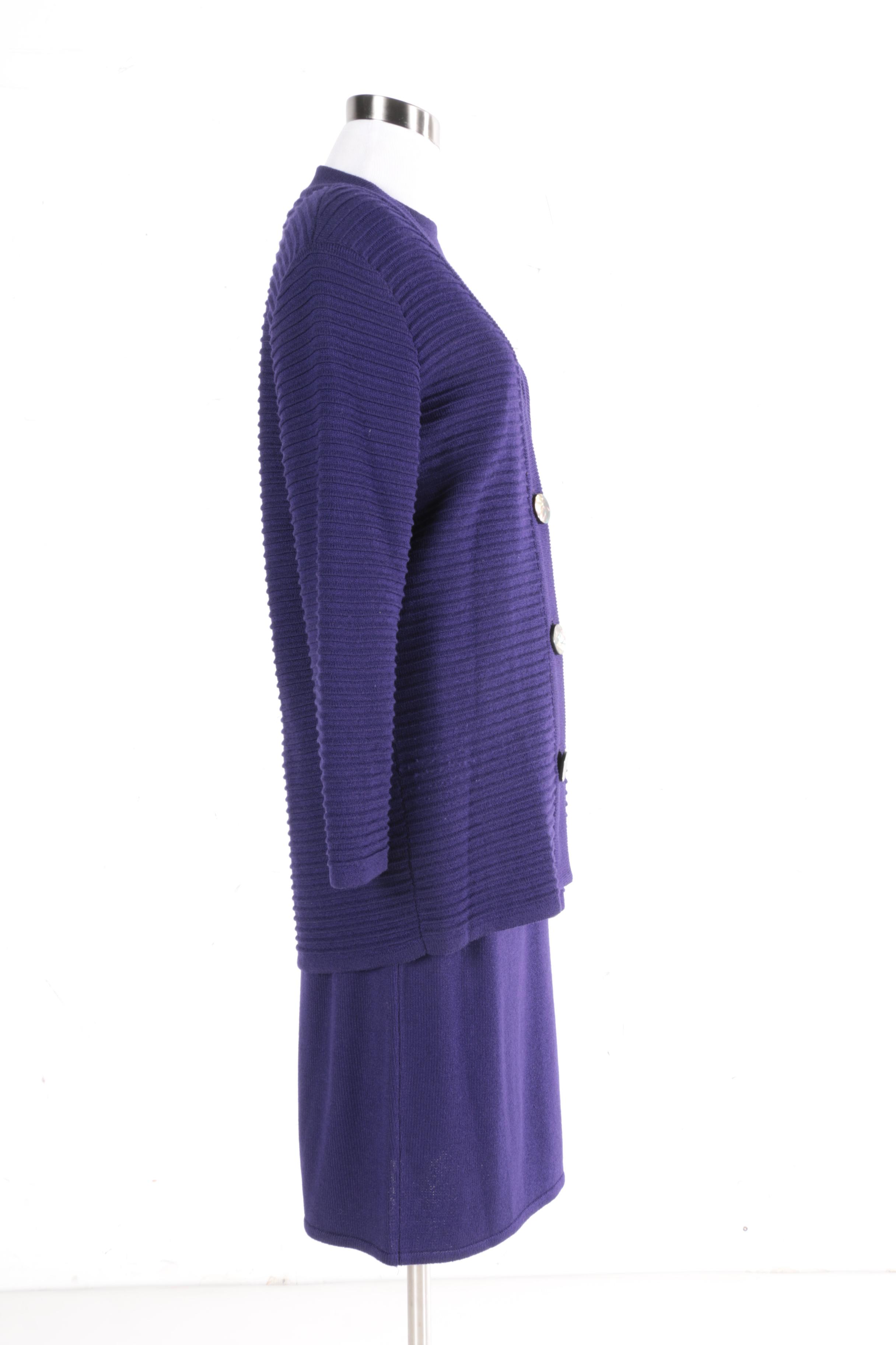 Ami Knits Three-Piece Skirt Suit