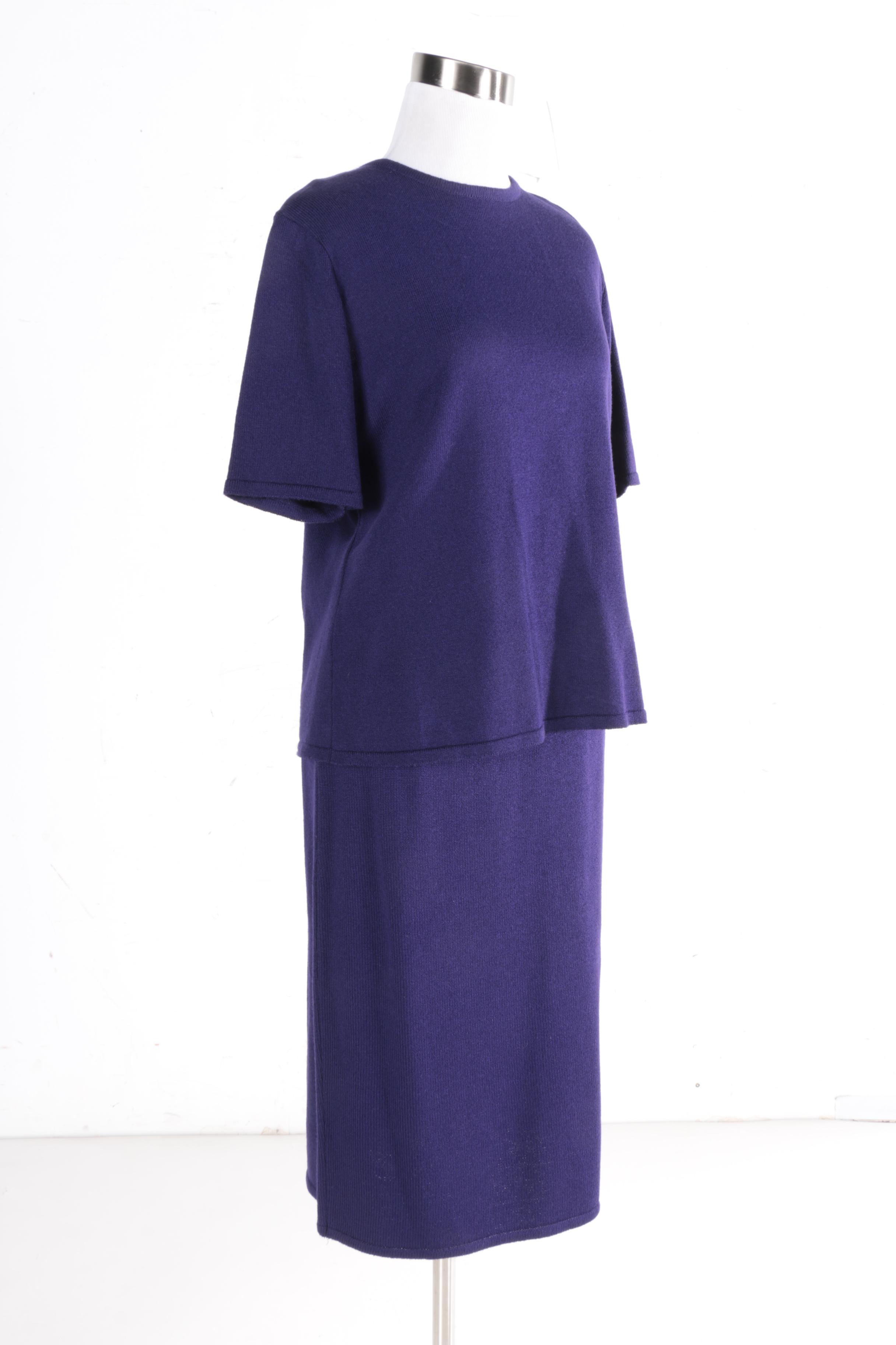 Ami Knits Three-Piece Skirt Suit