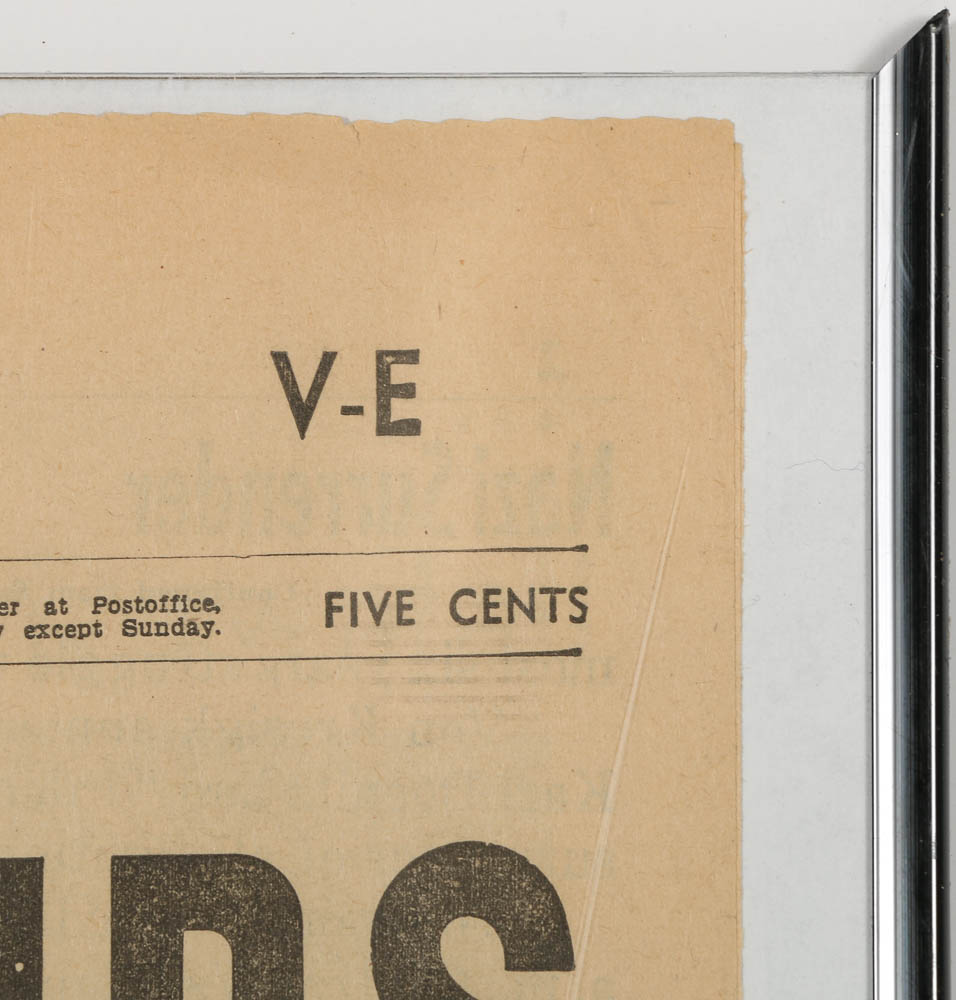 1945 "The Indianapolis News" Newspaper Centering End of WWII