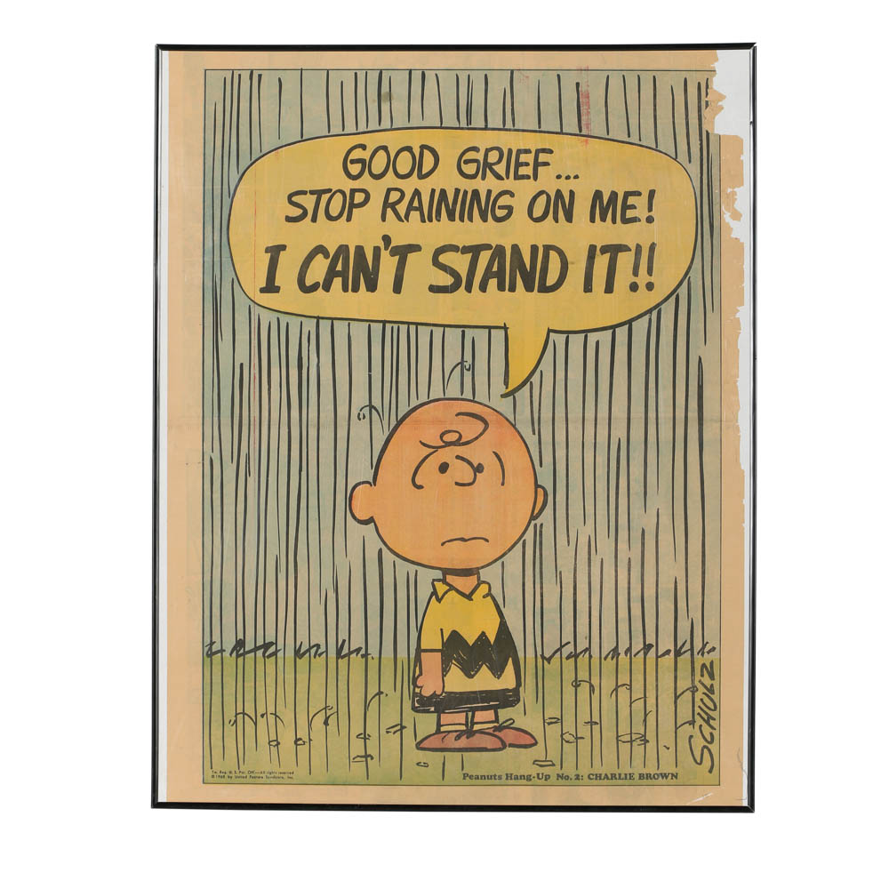 1968 Poster "Peanuts Hang-Up No. 2: Charlie Brown"