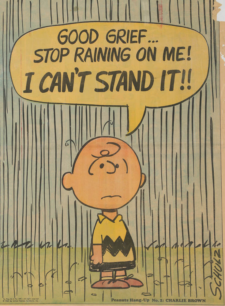 1968 Poster "Peanuts Hang-Up No. 2: Charlie Brown"