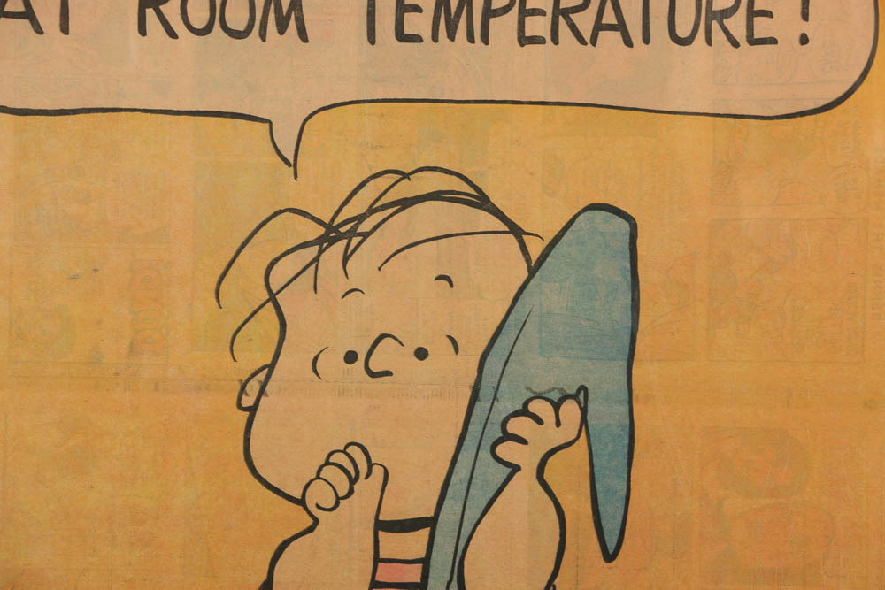 Newspaper Print on Paper "Peanuts Hang- Up No. 4: Linus" After Charles Schulz