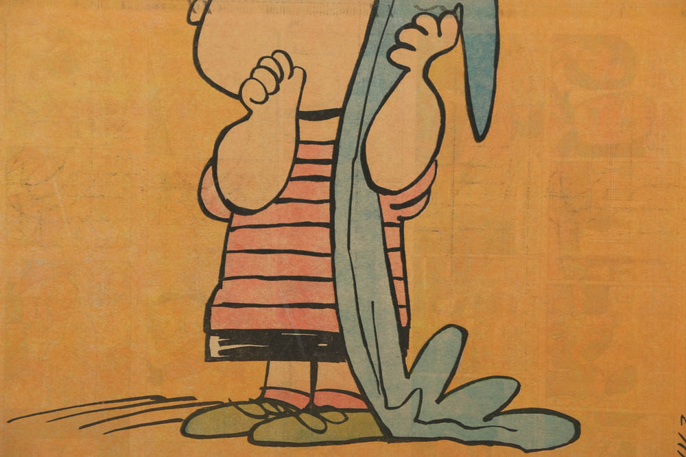 Newspaper Print on Paper "Peanuts Hang- Up No. 4: Linus" After Charles Schulz