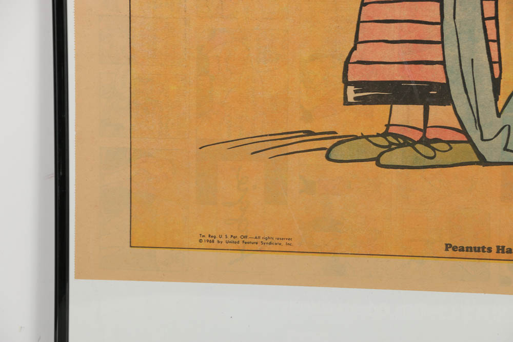 Newspaper Print on Paper "Peanuts Hang- Up No. 4: Linus" After Charles Schulz