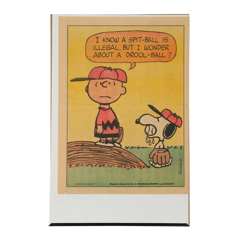 Charles M. Schulz Comic Print "Peanuts Hang-Up No. 5: Charlie Brown and Snoopy"