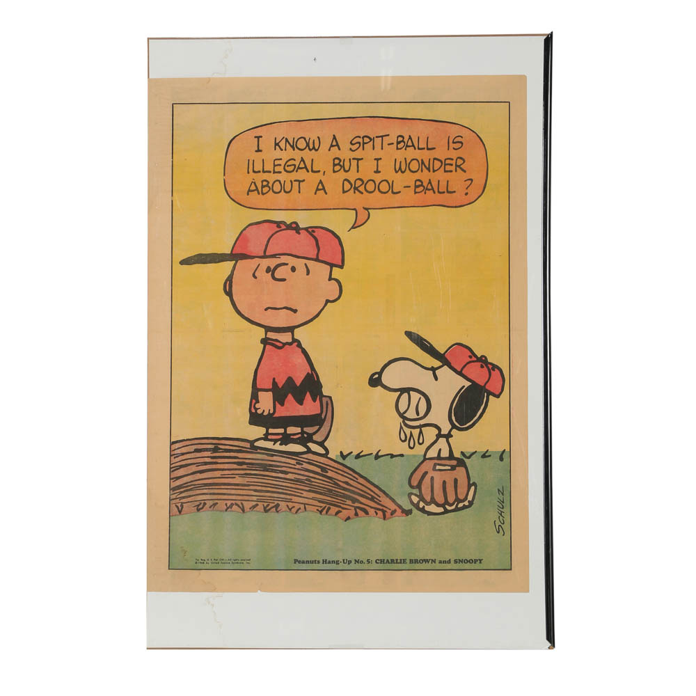 Offset Lithograph on Newspaper "Peanuts Hang-Up No.5: Charlie Brown and Snoopy"