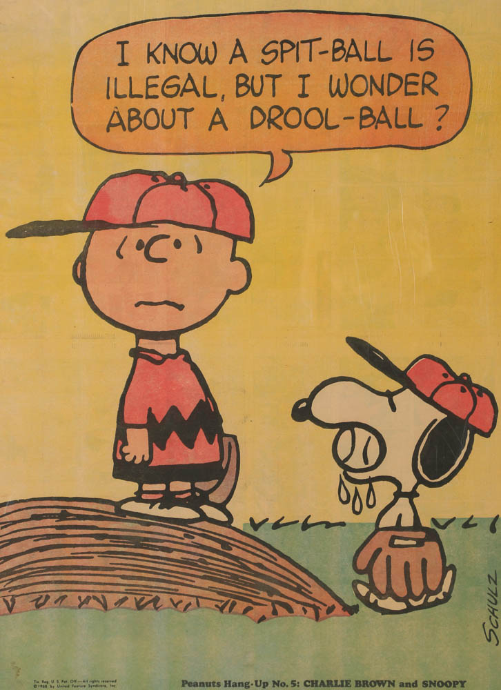 Offset Lithograph on Newspaper "Peanuts Hang-Up No.5: Charlie Brown and Snoopy"