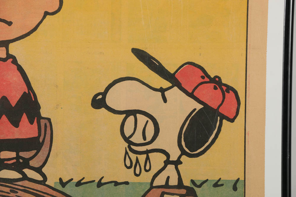 Offset Lithograph on Newspaper "Peanuts Hang-Up No.5: Charlie Brown and Snoopy"