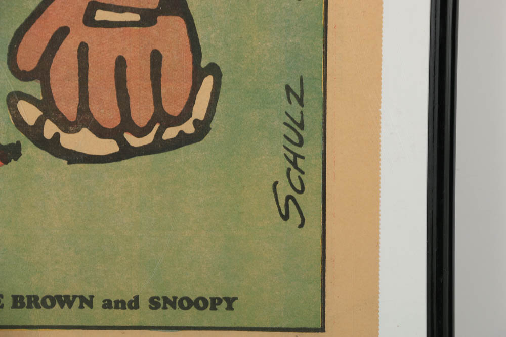 Offset Lithograph on Newspaper "Peanuts Hang-Up No.5: Charlie Brown and Snoopy"