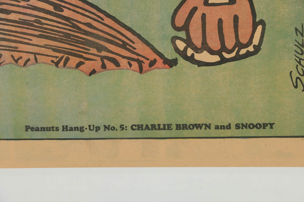 Offset Lithograph on Newspaper "Peanuts Hang-Up No.5: Charlie Brown and Snoopy"