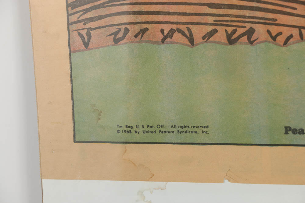 Offset Lithograph on Newspaper "Peanuts Hang-Up No.5: Charlie Brown and Snoopy"