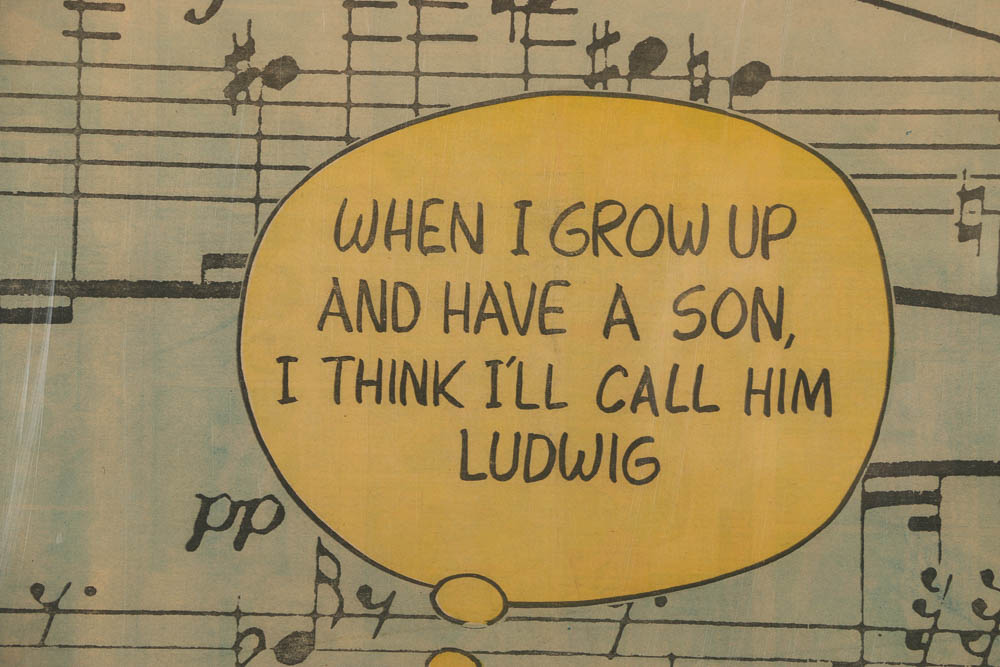 Offset Lithograph on Newspaper "Peanuts Hang-Up No.9: Schroeder"