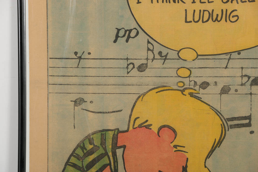 Offset Lithograph on Newspaper "Peanuts Hang-Up No.9: Schroeder"