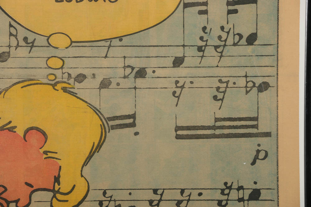 Offset Lithograph on Newspaper "Peanuts Hang-Up No.9: Schroeder"