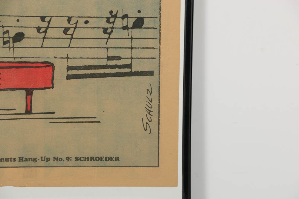 Offset Lithograph on Newspaper "Peanuts Hang-Up No.9: Schroeder"