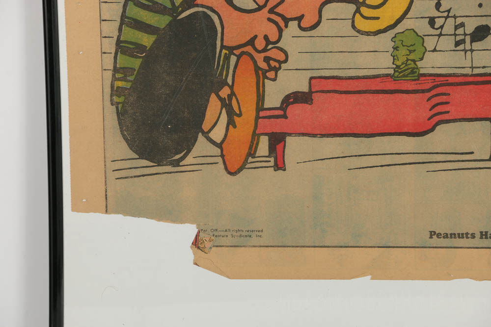 Offset Lithograph on Newspaper "Peanuts Hang-Up No.9: Schroeder"