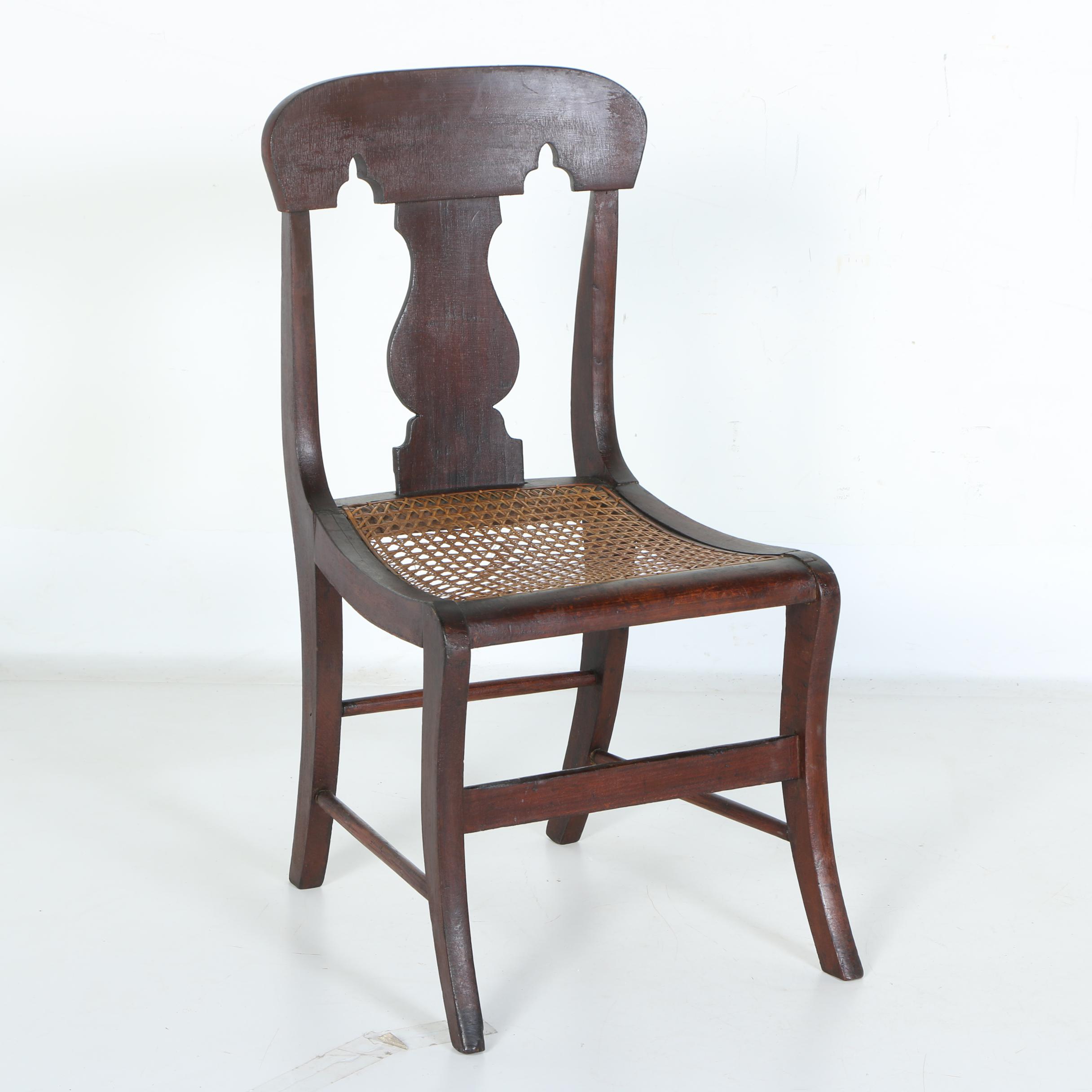 Antique Classical and Victorian Eastlake Side Chairs with Caned Seats