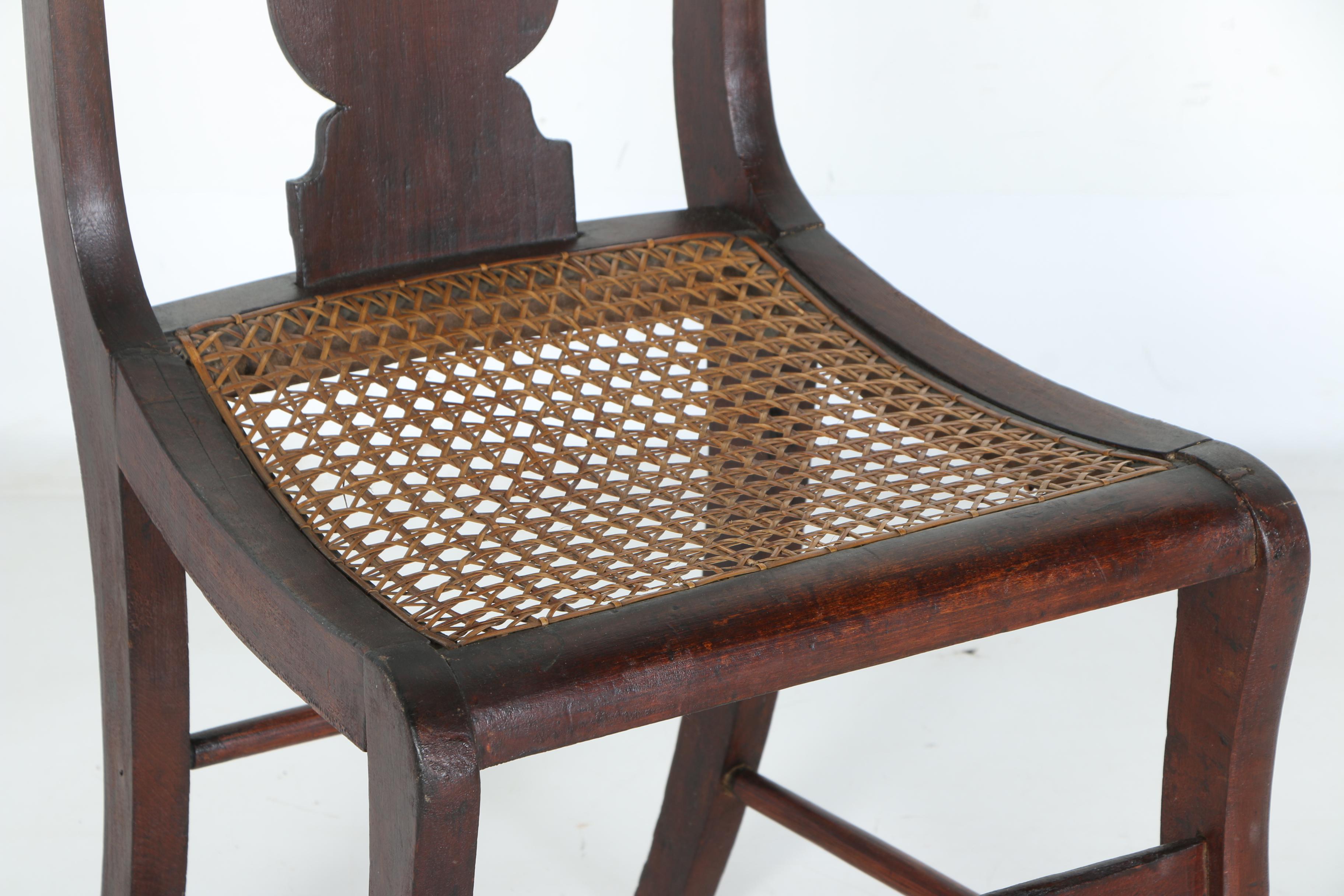 Antique Classical and Victorian Eastlake Side Chairs with Caned Seats