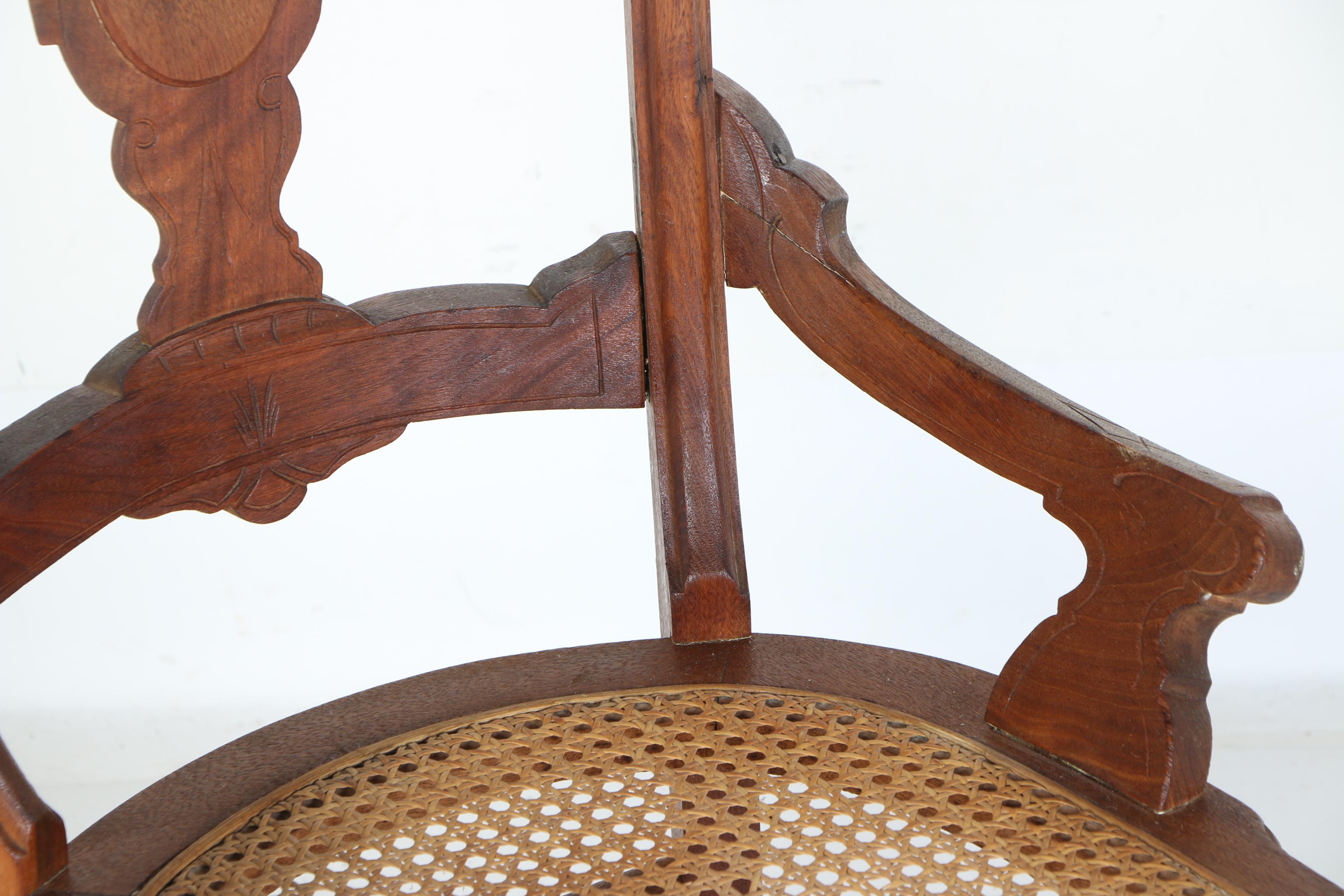 Antique Classical and Victorian Eastlake Side Chairs with Caned Seats