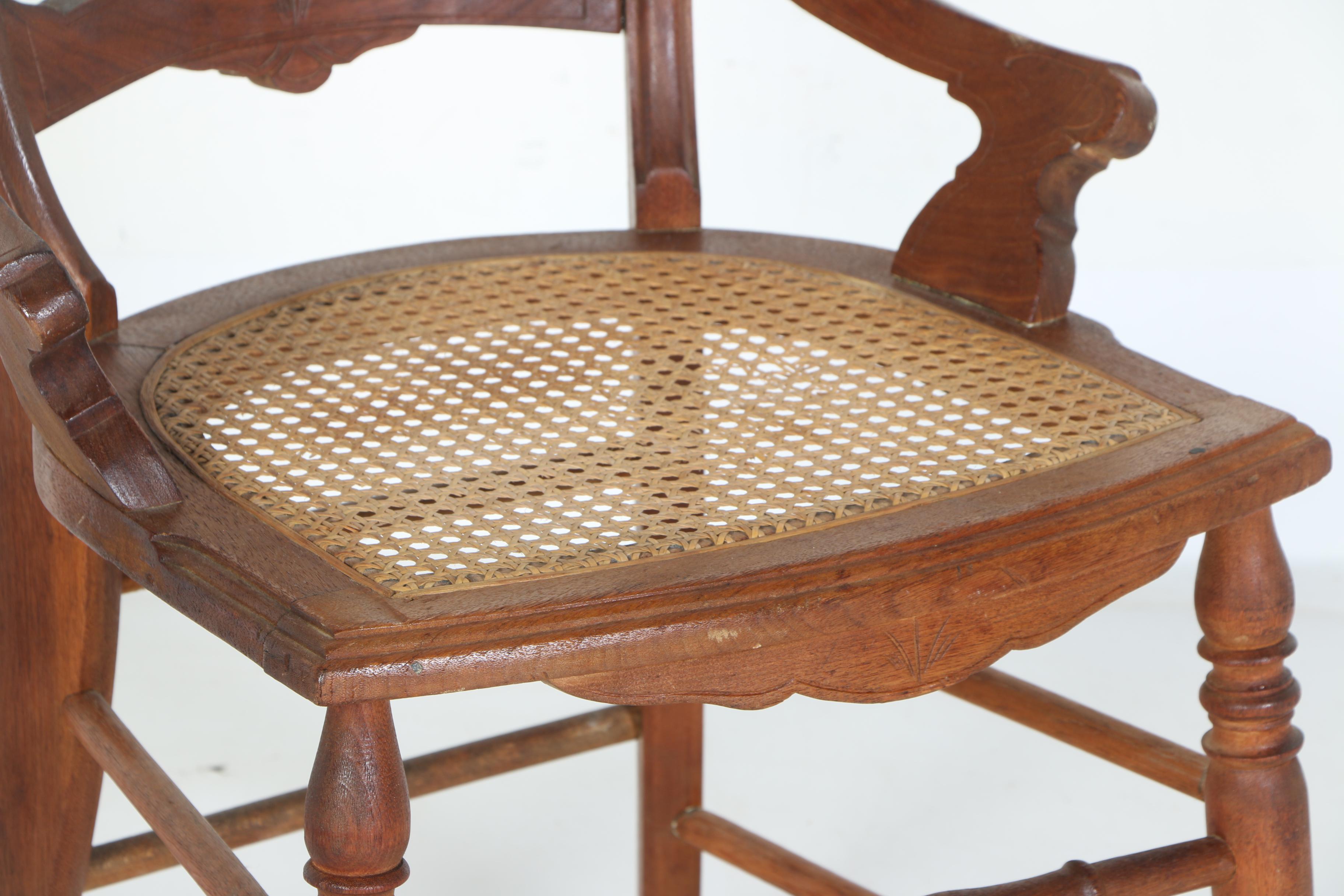 Antique Classical and Victorian Eastlake Side Chairs with Caned Seats