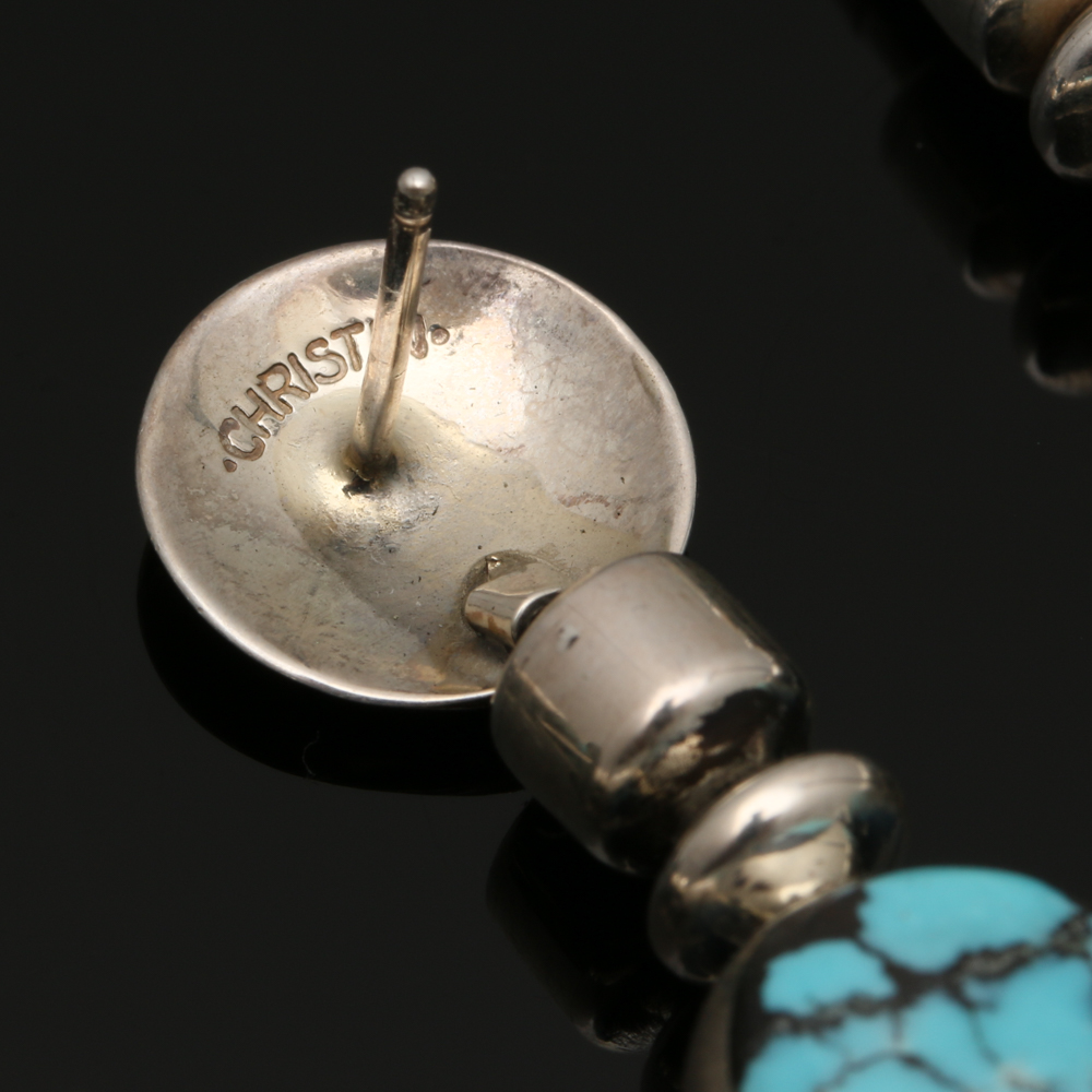 Christin Wolf Sterling Silver Turquoise Earrings and Necklaces