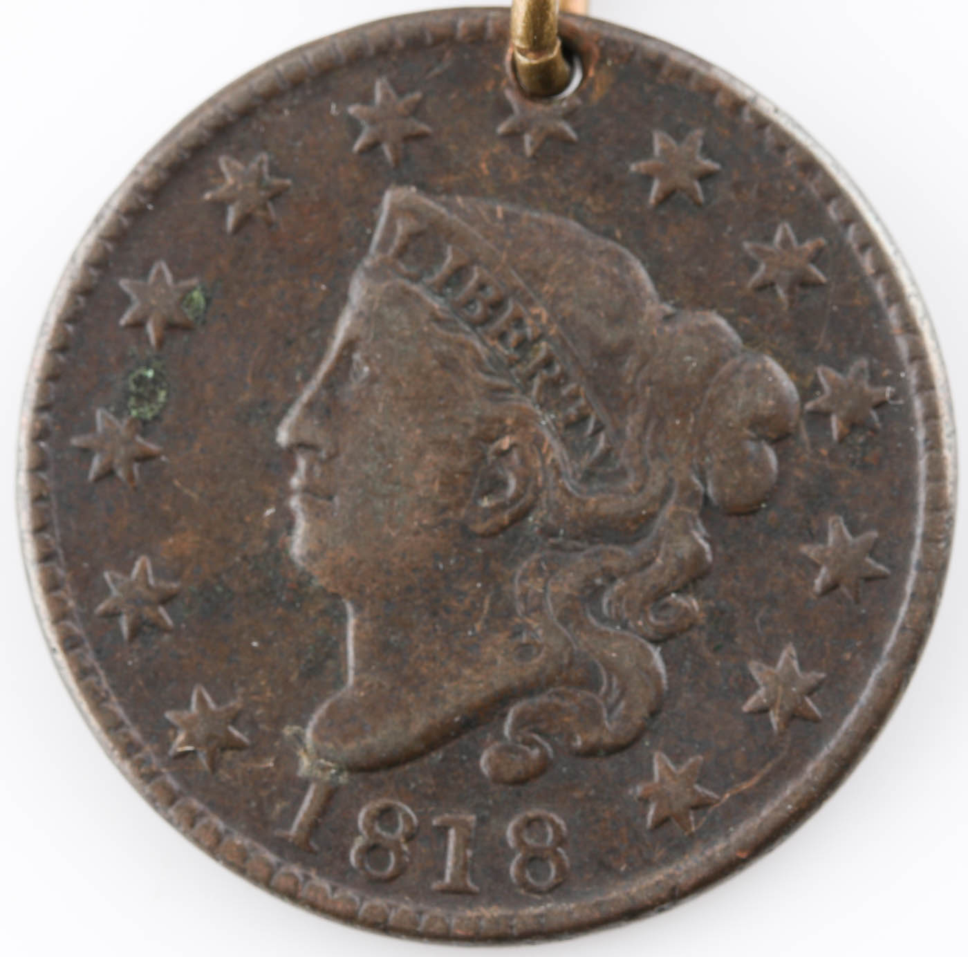 Antique Watch Fob Made from Four American Large Cent Coins