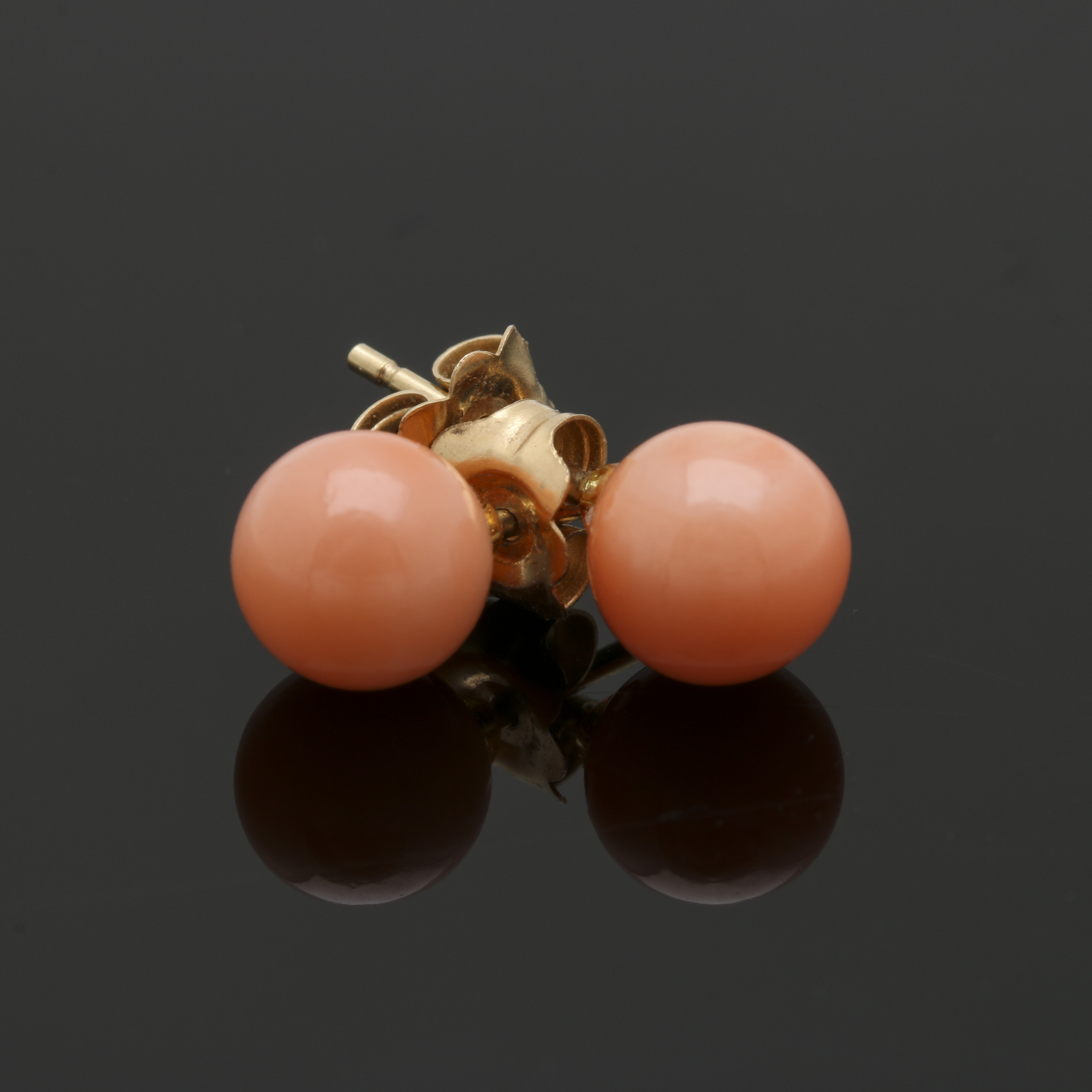 14K Yellow Gold Gemstone Stud Earrings