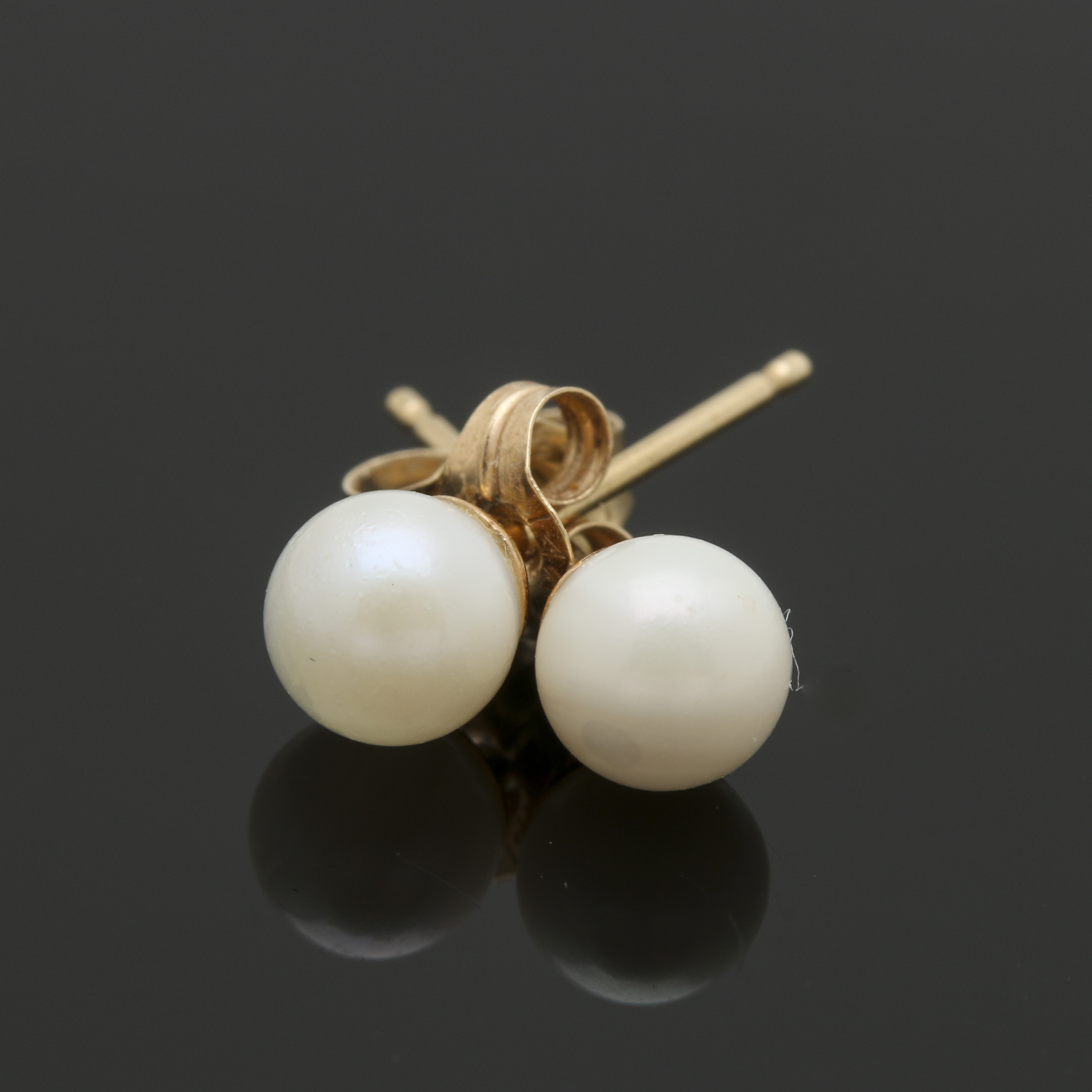 14K Yellow Gold Gemstone Stud Earrings