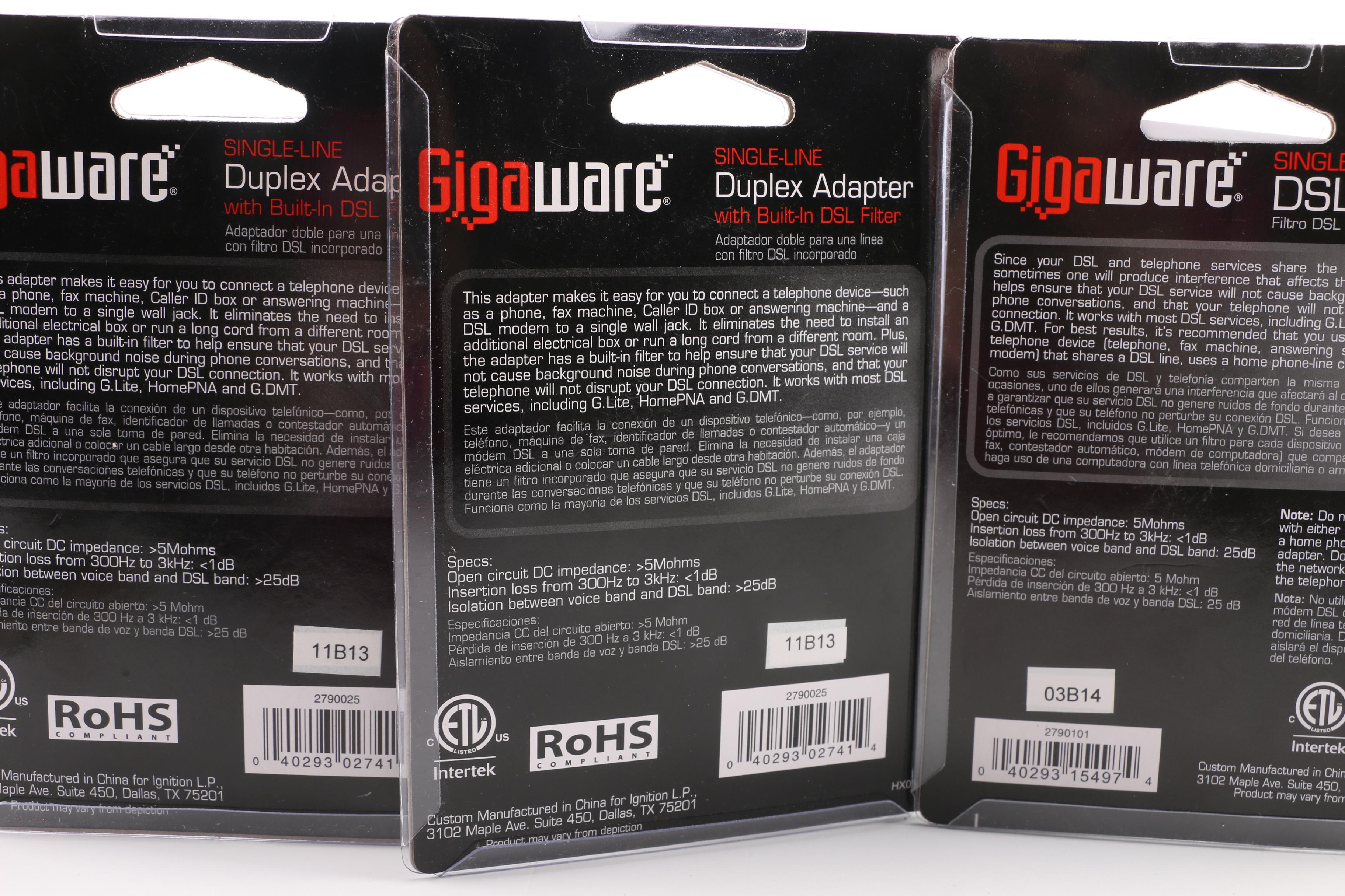 Assorted Gigaware Cables and Adapters