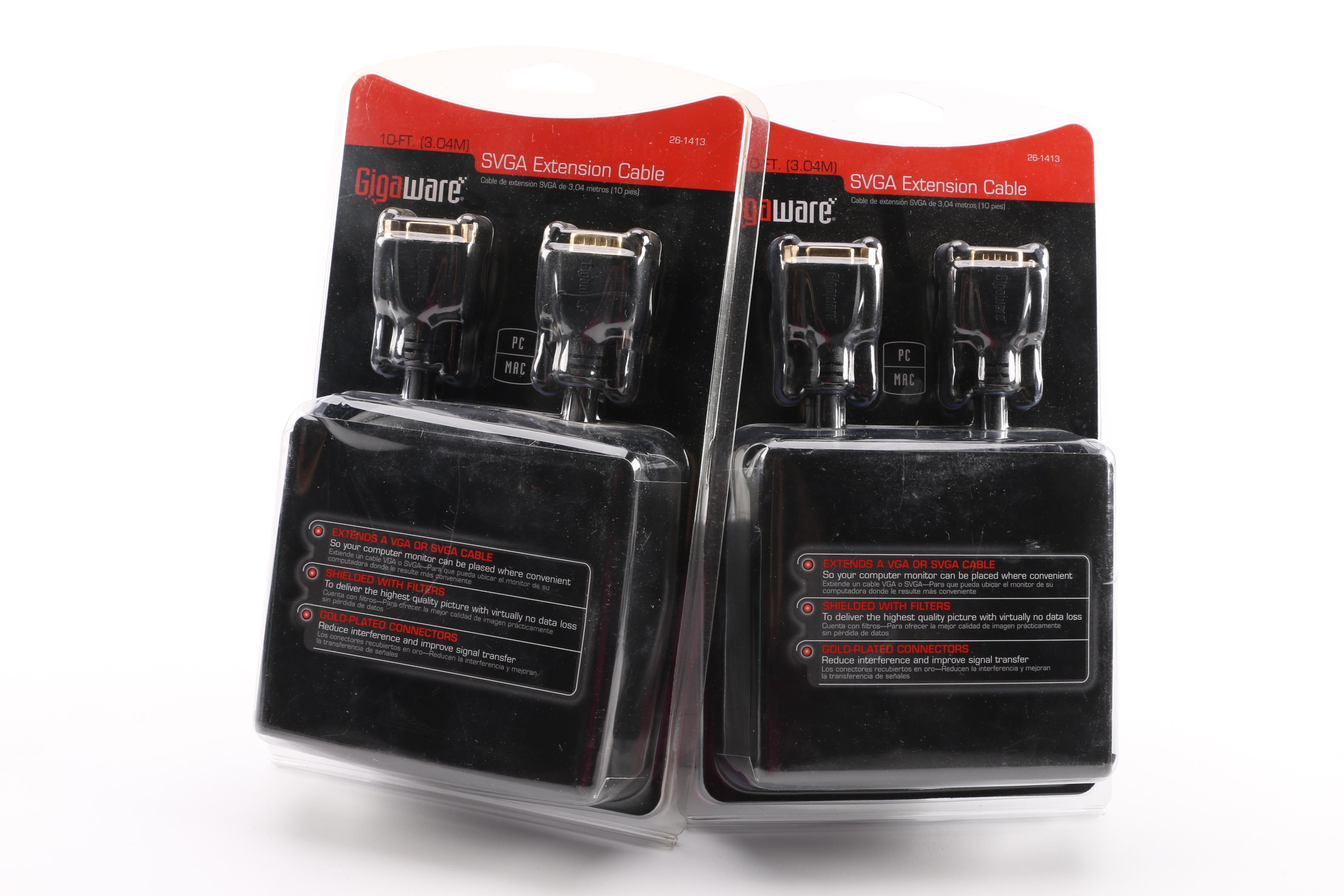 Assorted Gigaware Cables and Adapters